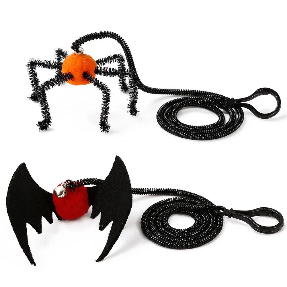 AsyPets Halloween Theme Pet Cat Toy with Plush Ball & Bell Funny Rope Toy Pet Supplies-10