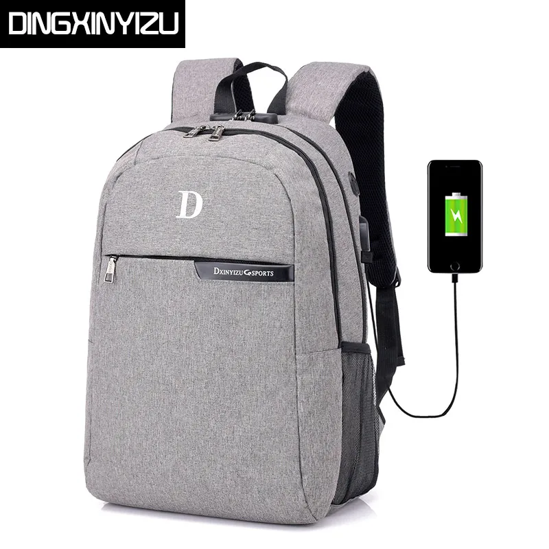 

DINGXINYIZU USB Charging Travel Men Backpacks 15.6 inch Laptop Rucksack for Teenagers Boys Girls School Bag Casual Women Mochila
