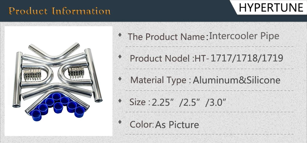 2,2" 57 мм/2,5" 63 мм/3," 76 мм турбо интеркулер труба длина 600 мм хромированный алюминиевый трубопровод, труба+ Т-хомуты+ силиконовые шланги