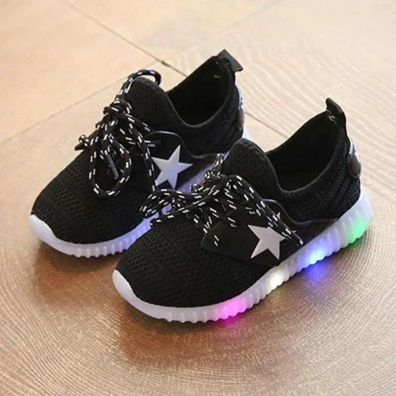 

New Fashion Kids Boys Girls LED Light Up Shoes Luminous Glowing Sneakers Baby Children Shoes
