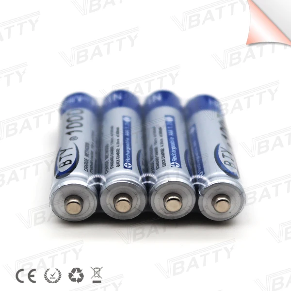 4 шт./лот BTY MI MH 1.2В 1000 мАч Mi аккумуляторная батарея AAA|rechargeable battery|aaa rechargeable batterybattery |