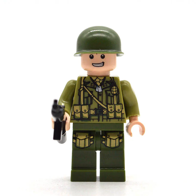 

20/50/100 PCs/lot WW2 Blocks Legoingly Soldiers Military Army Building Blocks Bricks toys with Weapons Troopers
