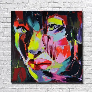 

Best Oil Painting Living Room Wall Decor Artist Painted Modern Canvas Art Hand painted Face Pictures No framed