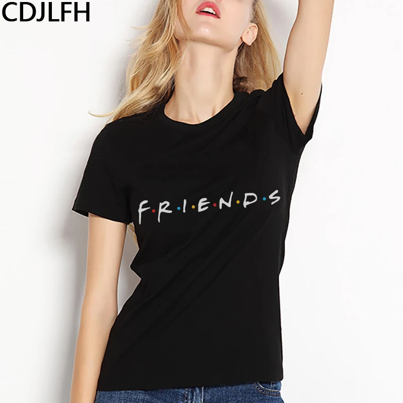 

FRIENDS Letter T Shirt Women Summer Fashion Aesthetic Friends Tv T-shirt Casual Short Sleeve Tops Funny Korean Tees Shirt Female