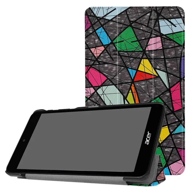 Tri fold Stand Leather Patterned Case For Acer B1 790 7.0 inch tablet