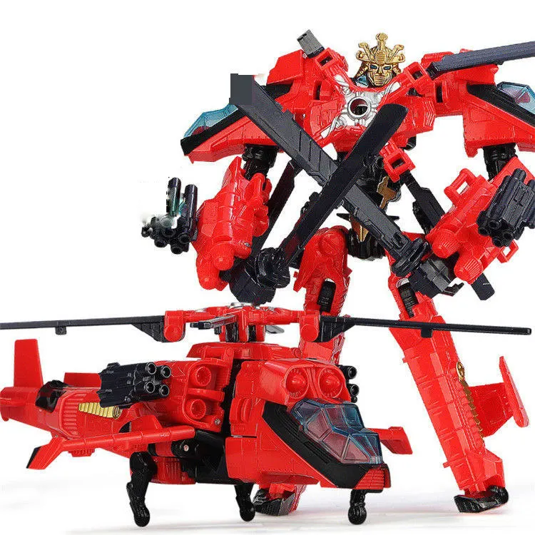 RED airplane 18cm New Arrival Classic Transformation Plastic Robot