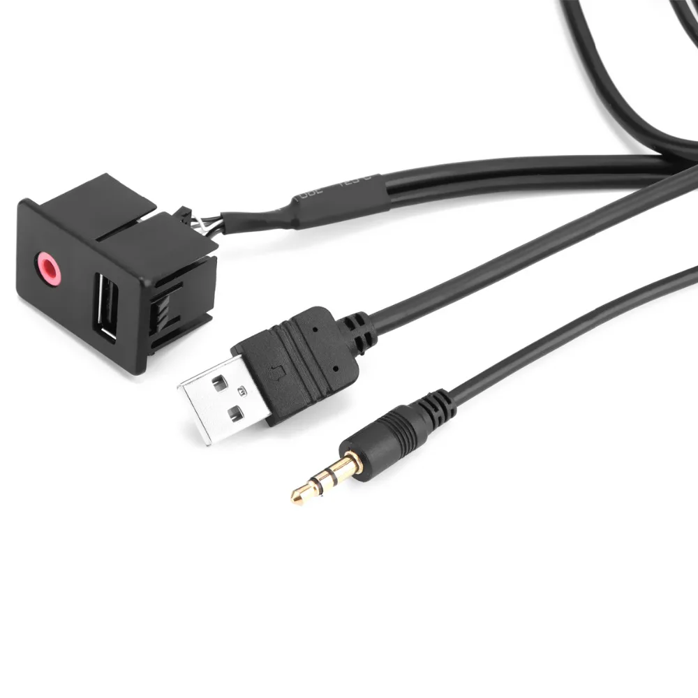Автомобильный USB AUX разъем для наушников со штекером монтажный адаптер с