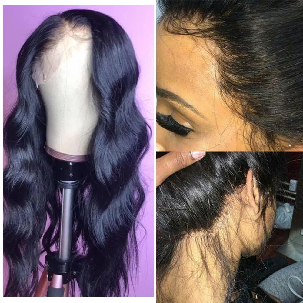BEAUDIVA 4*4 Синтетические волосы на кружеве человеческих волос парики для черный Для женщин Малайзии тело волна Синтетические волосы на