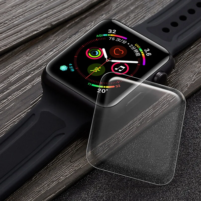 Для Apple Watch Series 5 4 2 3 1 Защитная пленка для экрана полное покрытие УФ жидкое стекло для i Watch 42 38 40 44 мм закаленное стекло