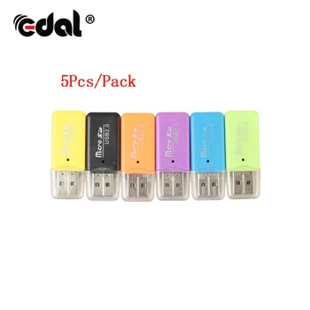 

5Pcs/pack Mini USB 2.0 Card Reader for Micro SD Card TF Card Adapter Plug and Play for Tablet PC Random Color
