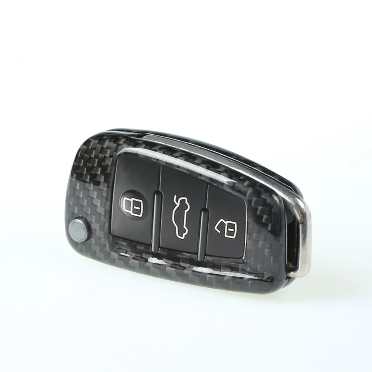 DEE, чехол из углеродного волокна для автомобильного дистанционного ключа, чехол-брелок, держатель для Audi A6 TT A3 Q3 A1 A4 Q7 S3 S6