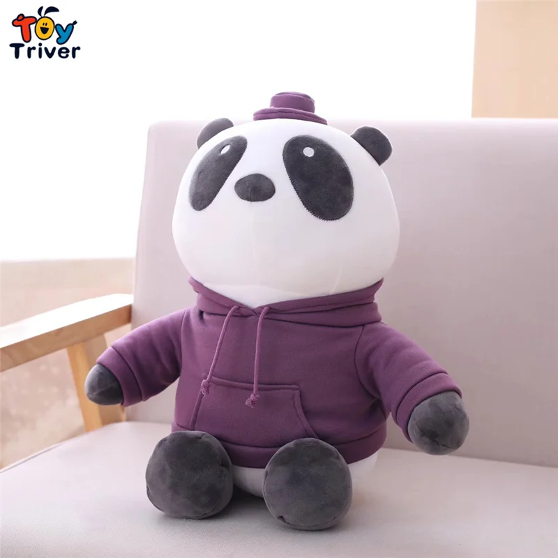 purple Kawaii Cute Panda Plush Toy Triver Stuffed Animals Doll Baby Kids Children Boy Girl Birthday Gift Home Decorations Drop Shipping - Цвет: purple
