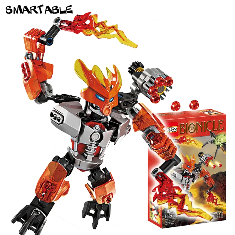 Smartable BIONICLE протектор огненной фигуры строительный блок кирпич набор игрушка для мальчика подарок совместим все бренды 70783 BIONICLE