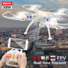 SYMA X8W Радиоуправляемый Дрон с камерой HD 2MP Wifi в режиме реального времени зарядное устройство для квадрокоптера Дрон 2,4 г 4CH дистанционное управление игрушки для детей