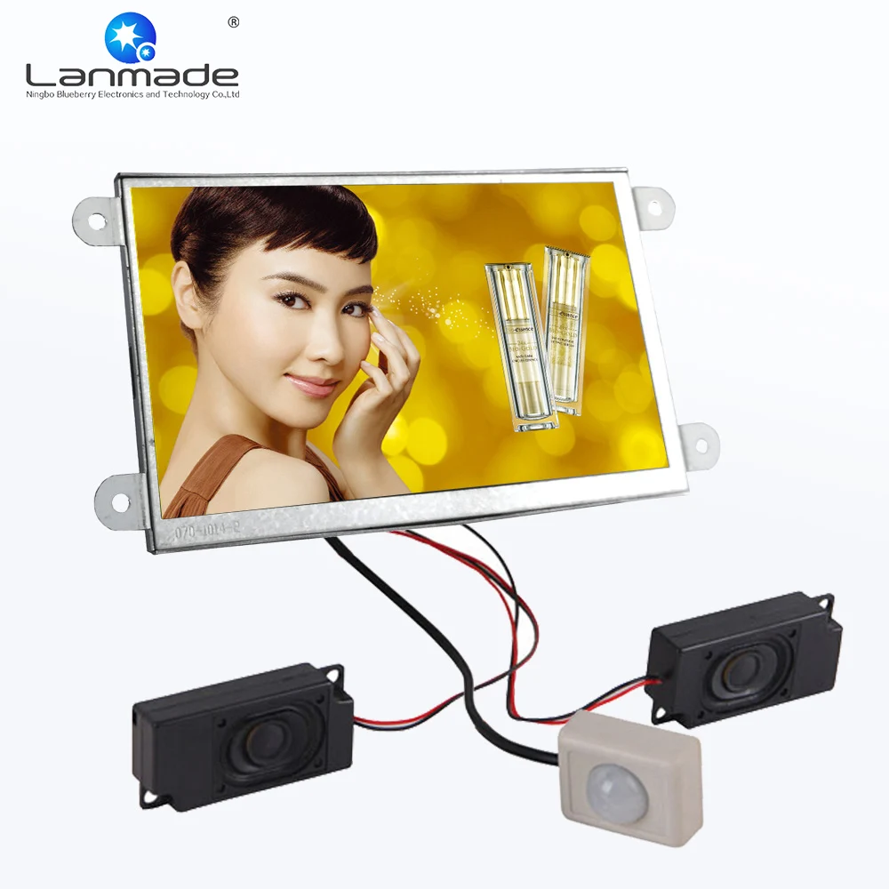 

7 inch open frame motion sensor car flac windows 7 video player lcd video advertising monitor retail store auto display