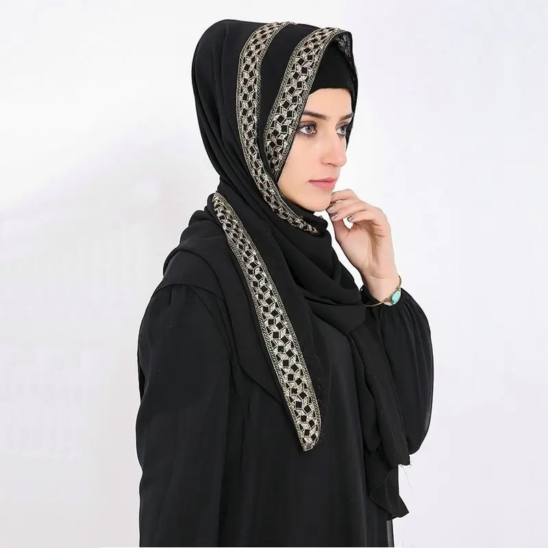 New Muslim Bandanas Wild Piece Sequins Muslim Headscarf New Muslim Bandanas Wild Piece Sequins Muslim Headscarf