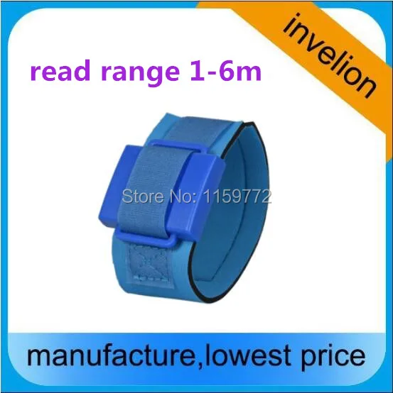 

860-960mhz 1-6m long range colorful rfid waterproof wristband for sports / swimming pool / access control