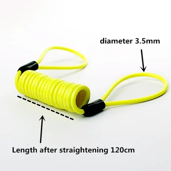 

NEW 1.2m Spring Cable Motorcycle Alarm Disc Lock Security Anti-Thief Motorbike Wheel Disc Brake Bag Reminder Motor Accessories