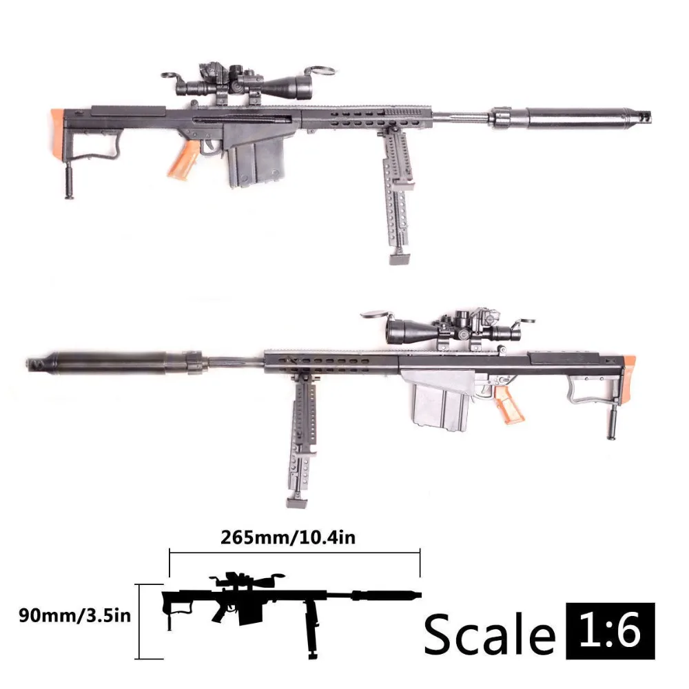 1:6, масштаб 1/6, 12 дюймов, фигурки M82A1, пулемет для винтовки, модель для 1/100 MG Bandai Gundam, модель, детская игрушка, случайный цвет, HYY0324