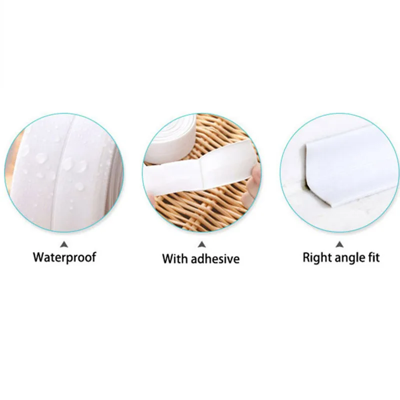 3.8cm*3.2m Kitchen Wall Sticker Waterproof And Oil Proof PVC Self Adhesive Waterproof Anti-moisture Bathroom Mosaic Home Decor