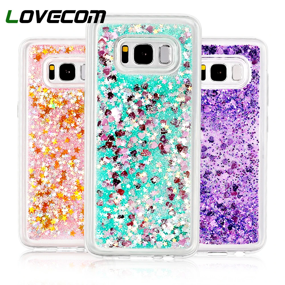 

LOVECOM Silicone Soft TPU Clear Transparent Liquid Phone Cases For Samsung Galaxy S7 Edge S8 S9 Plus Note 8 J5 J7 2016