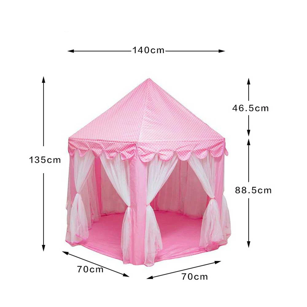 Children Princess Pink Castle Tents Kids House Princess Girl's Castle Playtent Play Tent For Children Play House Outdoor Kids