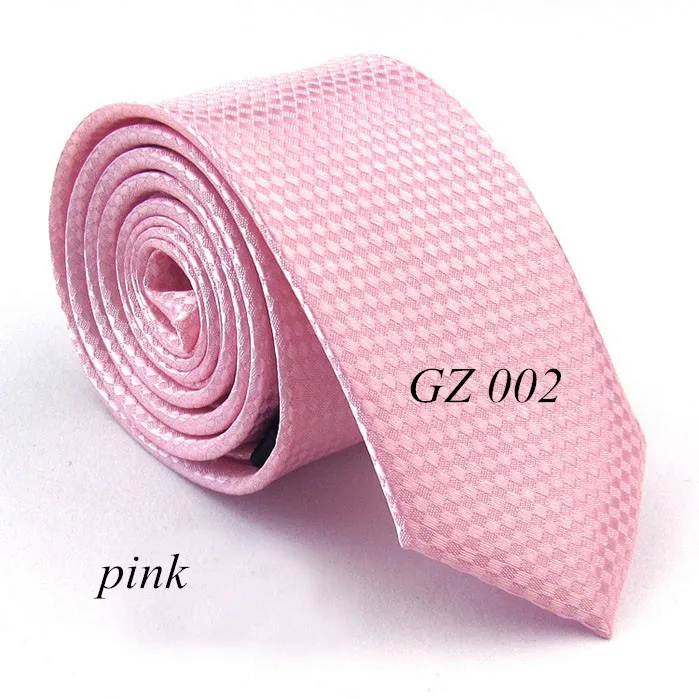 Новинка,, высокое качество, 5 см, мужской Клетчатый строгий галстук, для отдыха, тонкий узкий галстук со стрелкой, узкий галстук для свадебной вечеринки, бренд - Цвет: GZ 002 pink