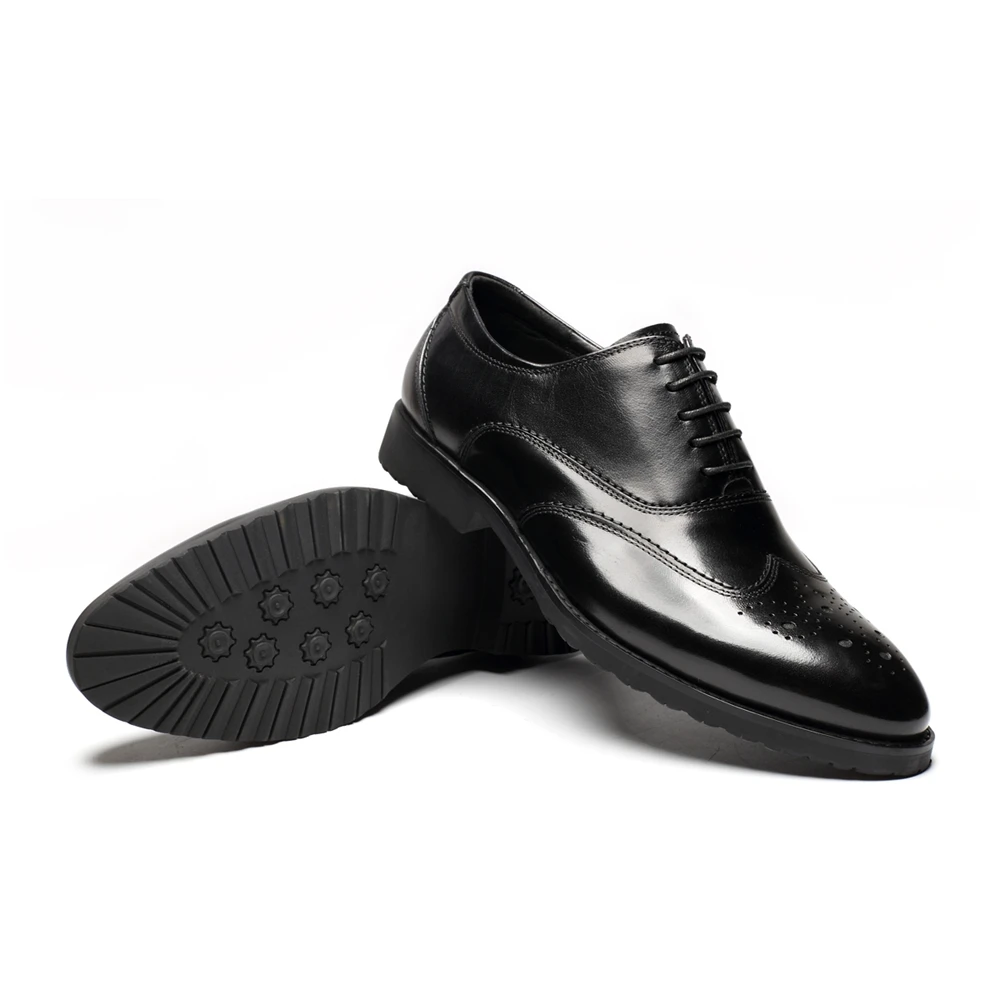 Cuero Alta Negro Zapatos Negocios Marca Genuino Italiana 2018 La Popular wine Famosa Vestir Oxfords Black De Hombres Moda Calidad wxnFCZ0z