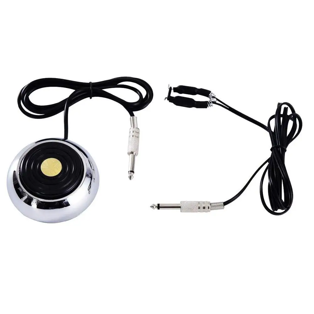 

Pro Stainless Steel 5 ft Tattoo Foot Pedal,Tattoo Machine 6 ft. Power Clip Cord for Tattoo Machine Power Supply,Tattoo Supplies