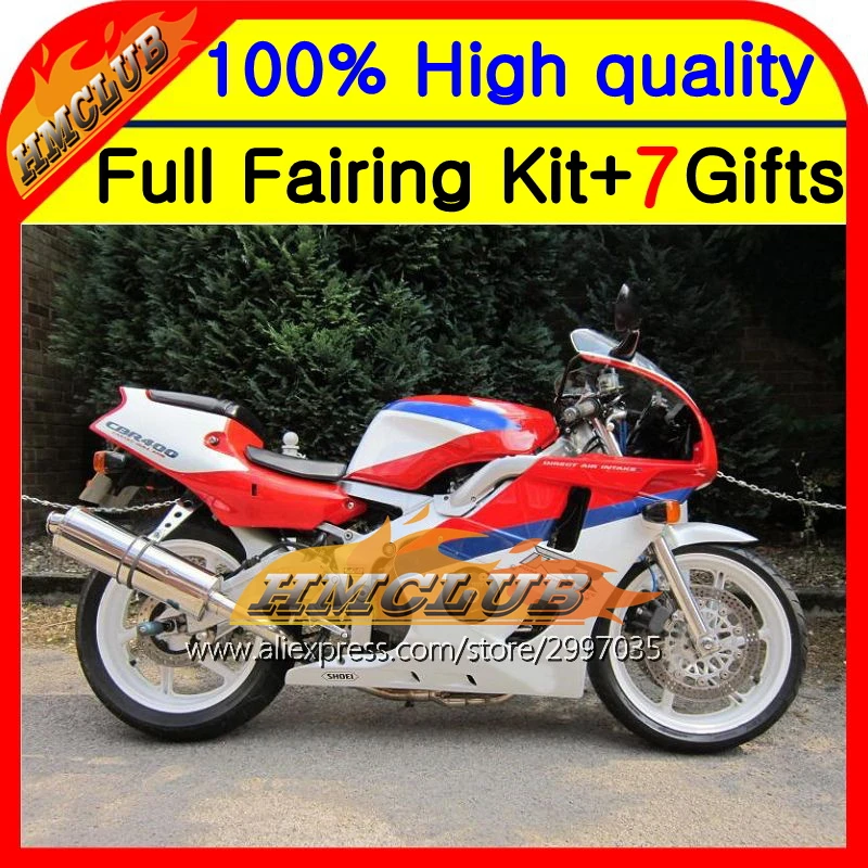 Корпус для HONDA красный белый CBR400RR NC29 CBR400 90 91 92 93 94 HM5633 CBR 400RR 1990 1991 1992 синий 1993 1994