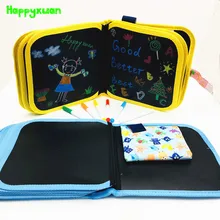 Happyxuan 10/14 страниц полностью Черный Дети портативный мел доска книга для детей окраска каракули рисовальные игрушки