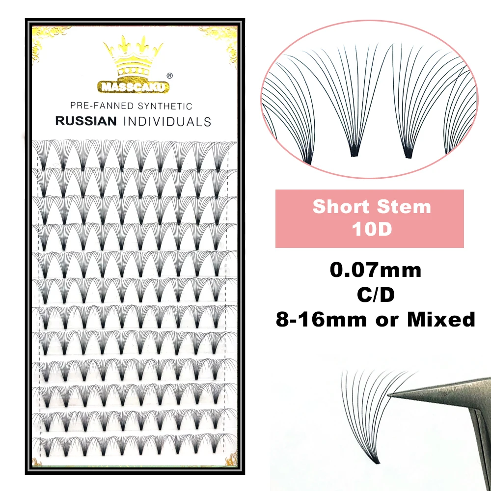 Top quality 3D/4D/5D/6D premade volume fans short stem lashes 8-15mm & mix faux mink individual eyelash extensions supplies mecalaku russian volume lashes faux mink lashes premade fans 3d 4d 5d 6d short stem volume lashes eyelash extensions