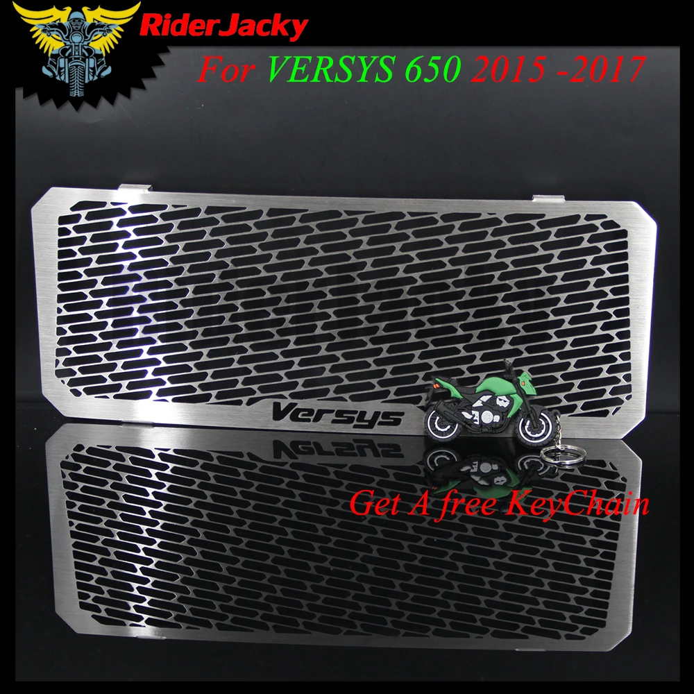 RiderJacky мотоциклетная решетка радиатора Защитная крышка для Kawasaki VERSYS 650 VERSYS650 2015 2016