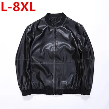 

big size Genuine Leather Jacket Man 2018 Sheepskin Leather Coat Spring Autumn Outwear Plus Size 8XL 6XL 5XL 4XL jaqueta de couro