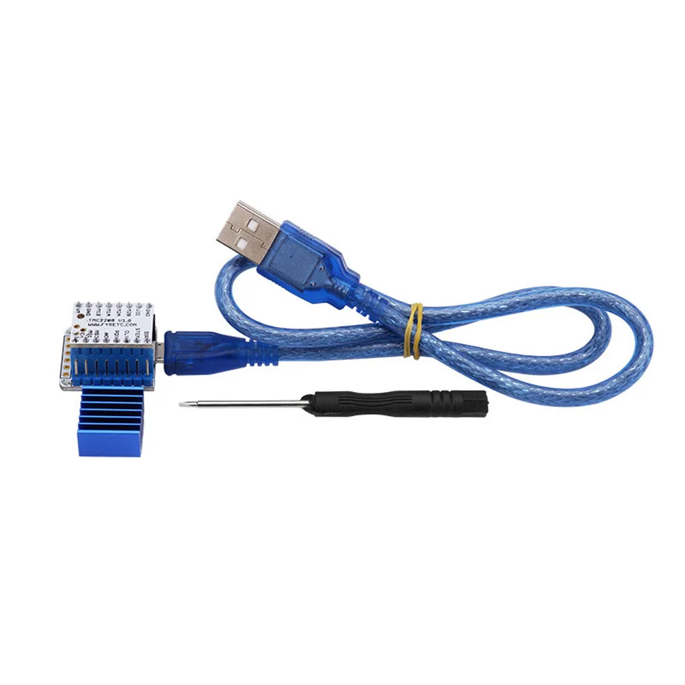 

3D Printer TMC2208 V1.0 Mute Stepper Driver Tester Module Kit with USB Cable Screwdriver Heat Sink JLRJ88