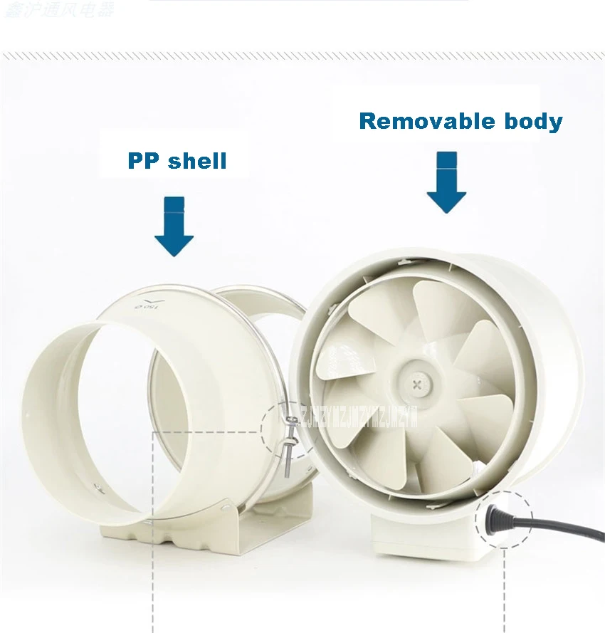 Новое поступление TD-150E 6 дюймов немой вентилятор в ванную комнату, Системы выхлопной воздух смешанного потока Inline вентиляторы канальный вентилятор 220 v/50 HZ