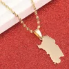 Stainless Steel Italy Sardinia Map Necklace Gold Color Trendy Sardegna Sardaigne Jewelry Gifts 3