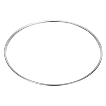 Простое колье из нержавеющей стали, Европейское ожерелье для женщин и мужчин, модное ожерелье-чокер, ювелирные изделия вокруг серебряного тона