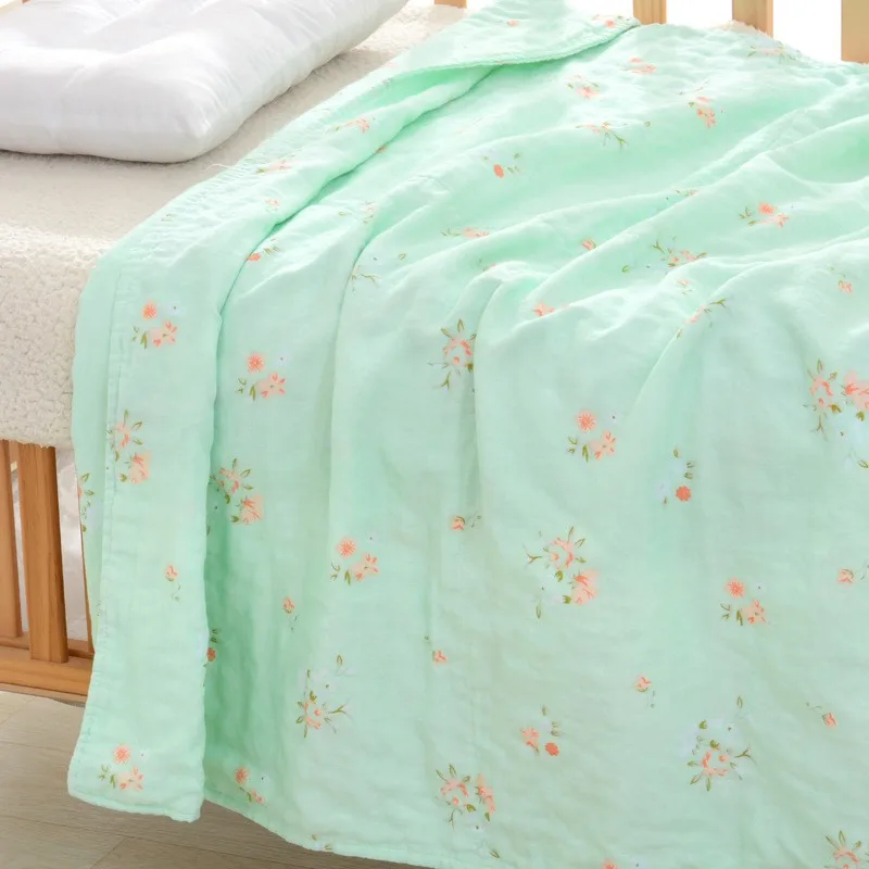 MOTOHOOD Cotton Baby Blankets Newborn Super Soft Muslin Baby Swaddle Wrap Summer Baby Boy Blanket Baby Room Accessories 110cm (4)