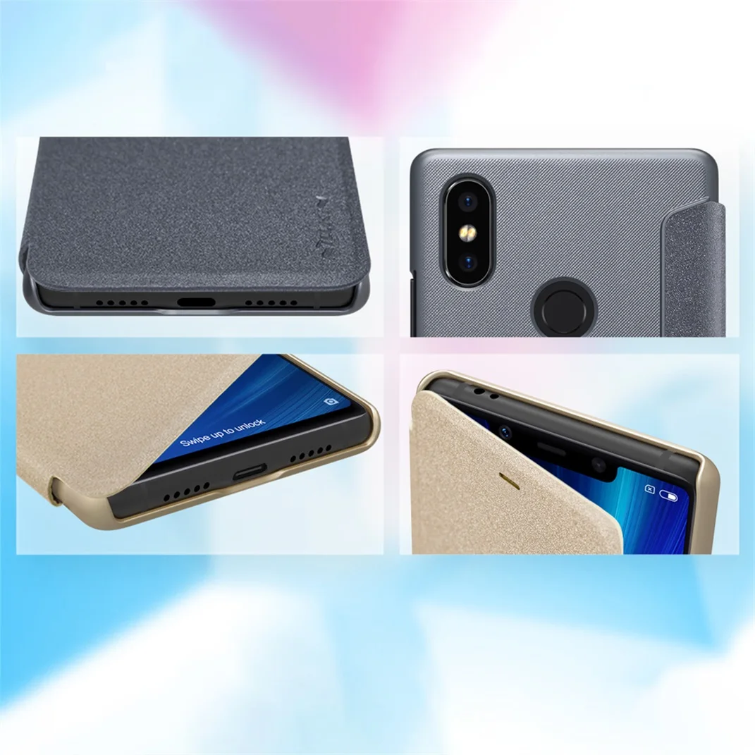 Для Xiaomi Mi 8 SE чехол Nillkin Sparkle жесткий пластиковый PU Флип кожаный чехол для телефона сумки для Xiaomi Mi 8 SE чехол с функцией сна