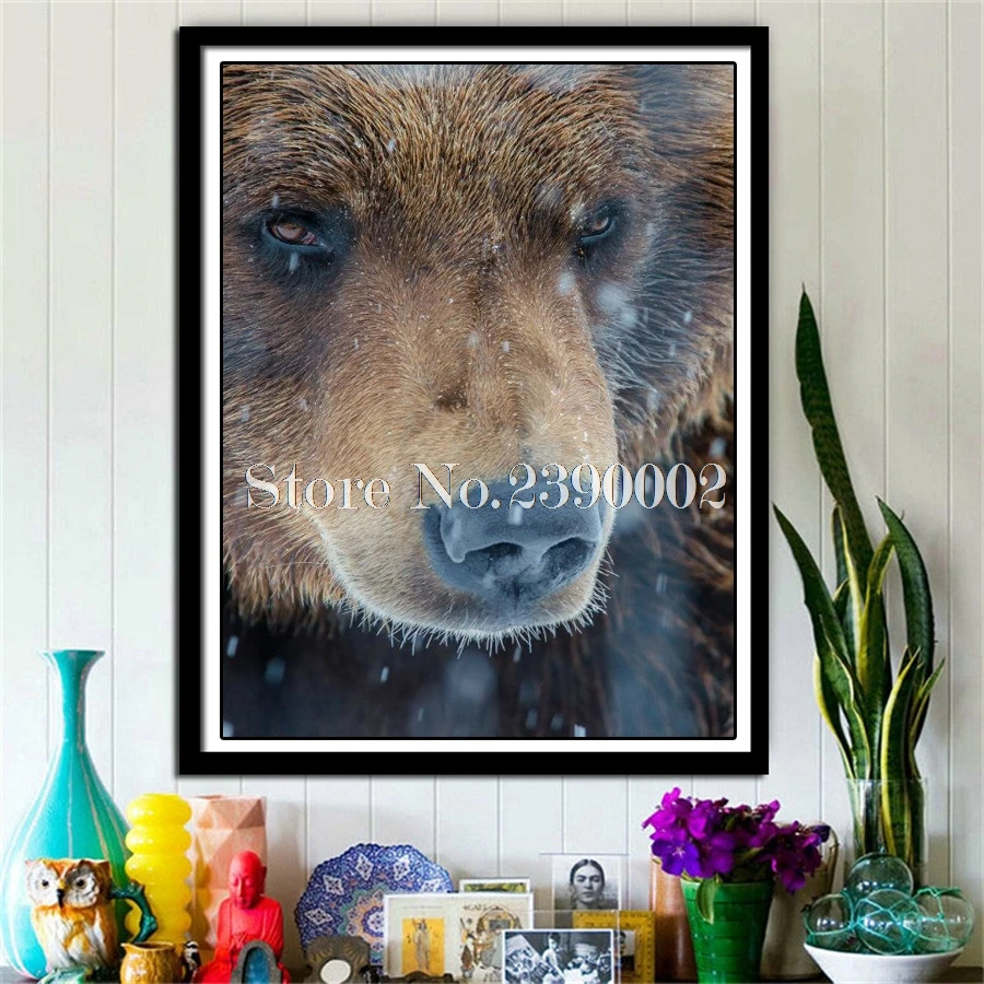 

Diy 5d Diamond Painting Wolf Grizzly Bear Wall Sticker Rhinestone Cross-Stitch Kits Gift Animals And Women Diamond Embroidery