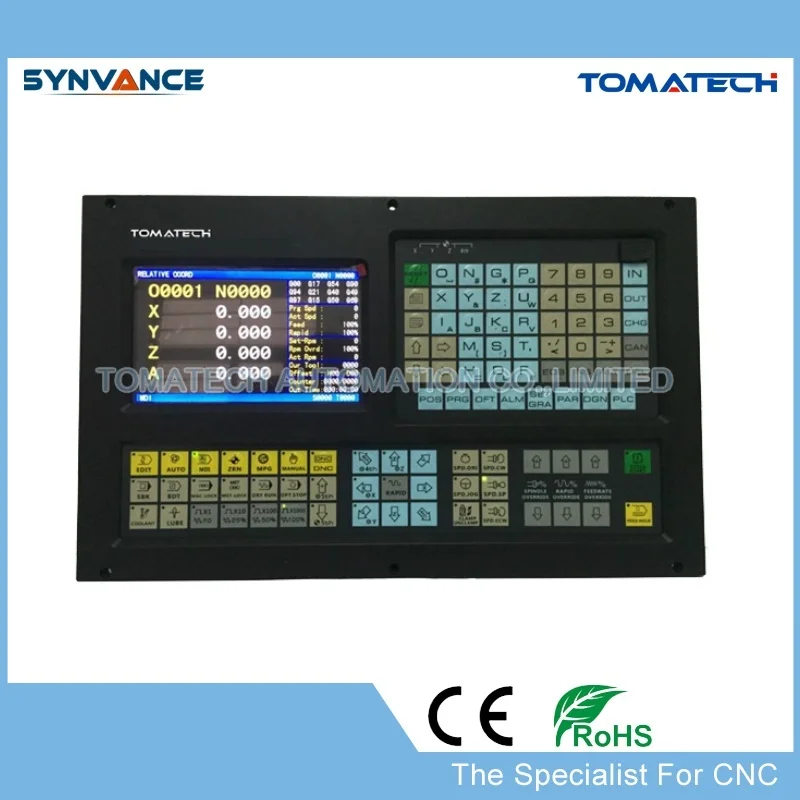 

TOMATECH full English keyboard 2 axis CNC Turning controller with PLC ladder for lathe machine