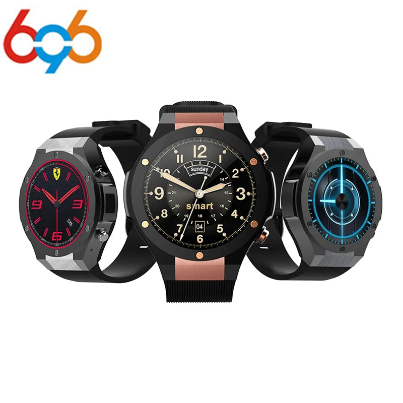 

696 Smart Watch H2 MTK6580 Life Waterproof Quad Core GPS Wifi 3G Heart Rate 500W 1G RAM 16G ROM Bluetooth For iphone X Android I