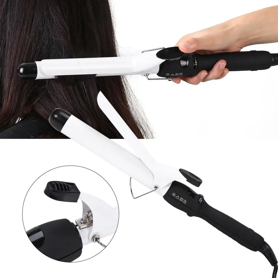 110-220V Ceramic Hair LCD Tourmaline Ceramic Coating Hair Curler Roller Hair Curling Iron Beauty Styling Tool US Plug