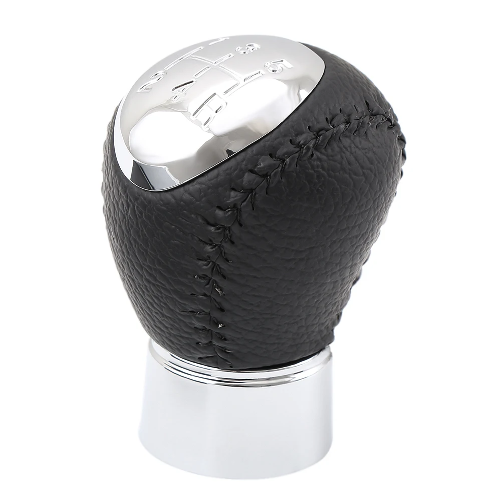 Car Styling Leather 5 Speed Manual Gear Stick Shift Knob For Mazda 3 5