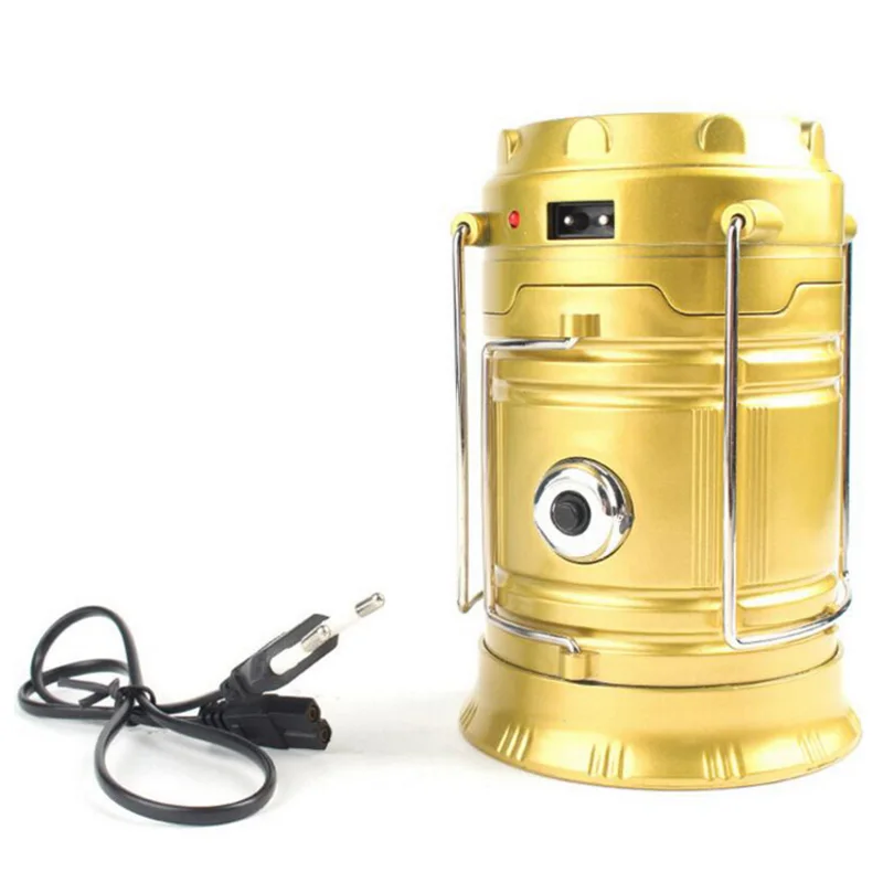 Free Shipping Camping Lamp Tent Light Lantern Solar Power USB Portable Rechargeable LED Flashlight 