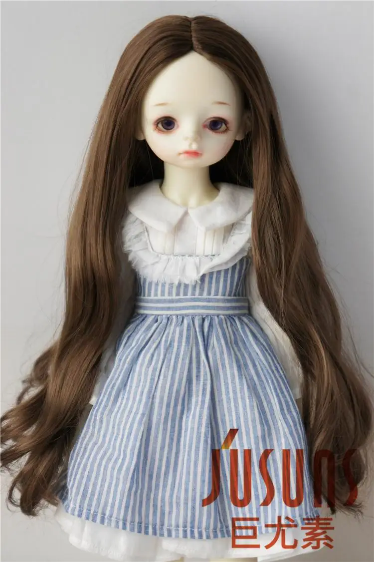 JD028B 1/3 SD кукольный парик Алиса необычный длинный курчавый BJD парик синтезированный мохер парики 8-9 дюймов аксессуары для статуэтки - Цвет: Dark Brown SM4