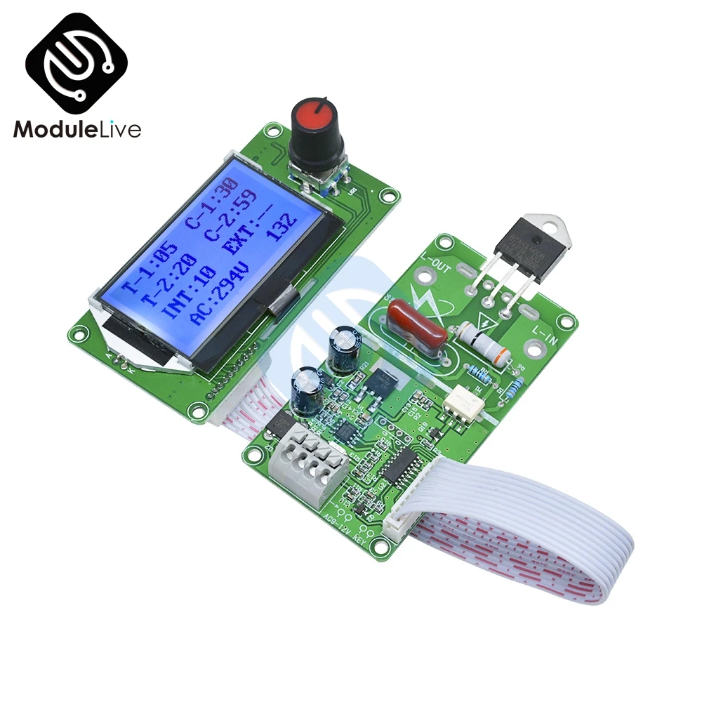 Baratos Codificador Digital de doble pulso LCD, soldador de punto, máquina de soldadura, Control de tiempo, tablero de módulo de soldadura, 40A 100A, controlador electrónico