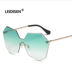 Leidisen Новое поступление 2017 года без оправы UV400 полупрозрачный Для женщин Защита от солнца Очки Солнцезащитные очки для женщин