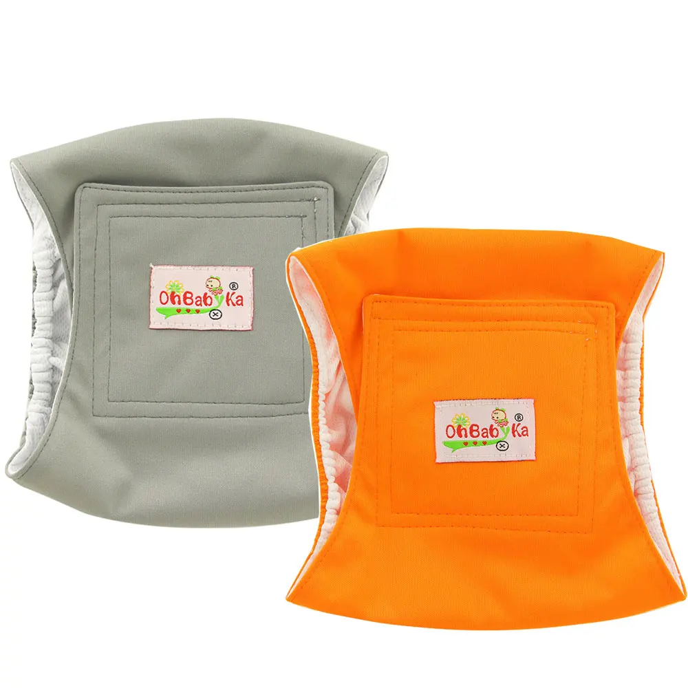 

Ohbabyka Dog Sanitary Pants Pet Male Dog Cloth Diaper Physiological Dog Shorts Underwear Pant Nappy Pet Diapers Reusable 2PCS